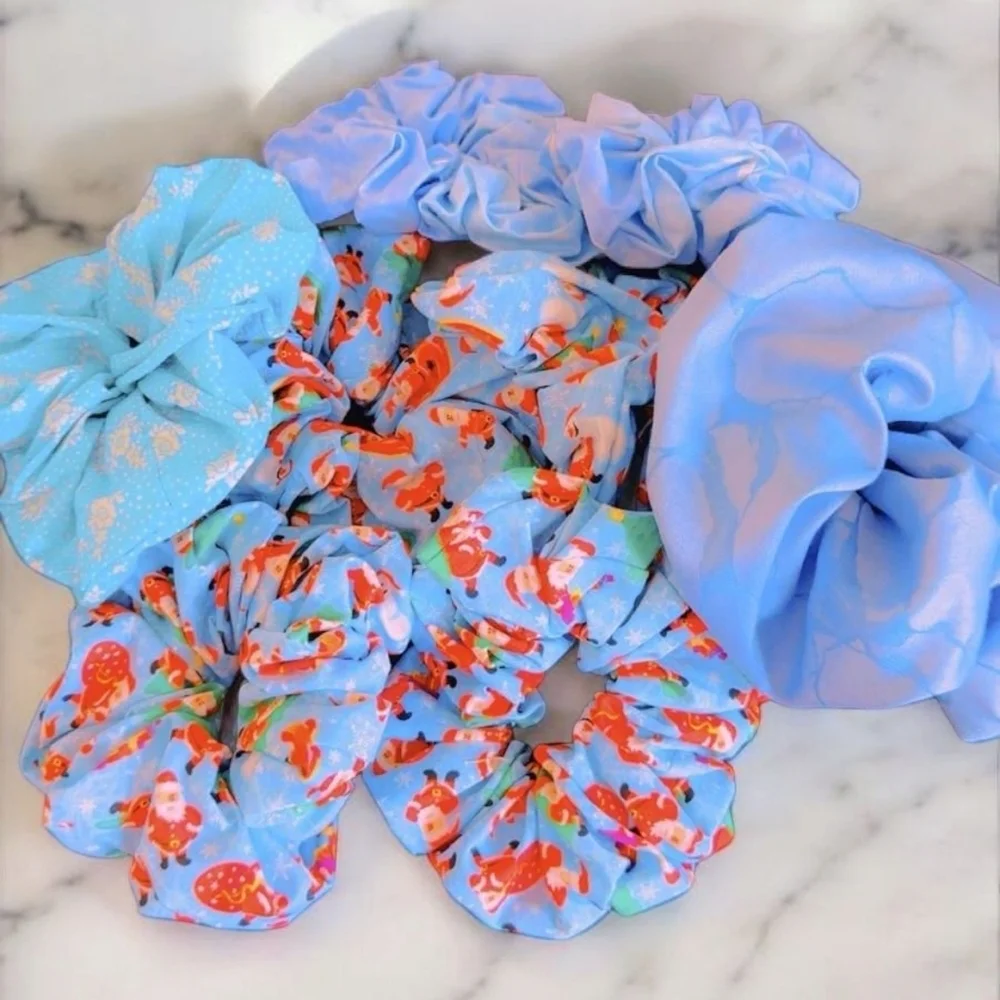 Stylish Patterned Scrunchies Set